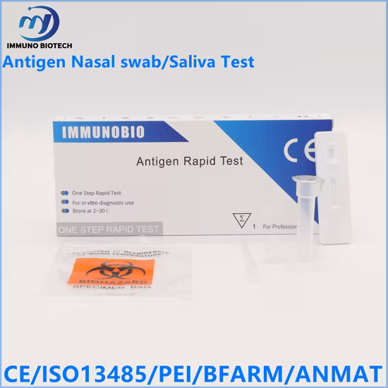 Pei/Bfarm Immunobio Coil Antigen Test Kit Speichel/Nasenabstrich-Schnelltest CE