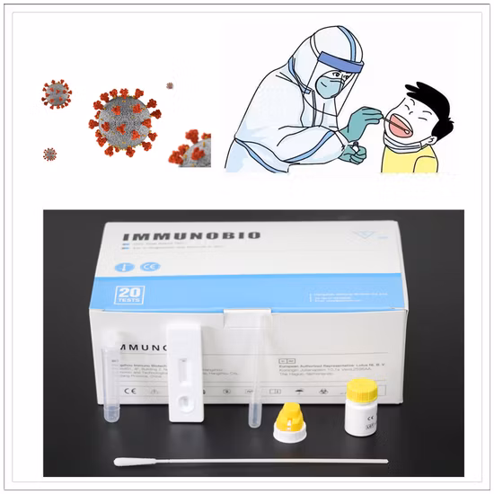 Pei/Bfarm Immunobio Antigen Nasenabstrich-Testkit Antigen-Speichel-Schnelltest